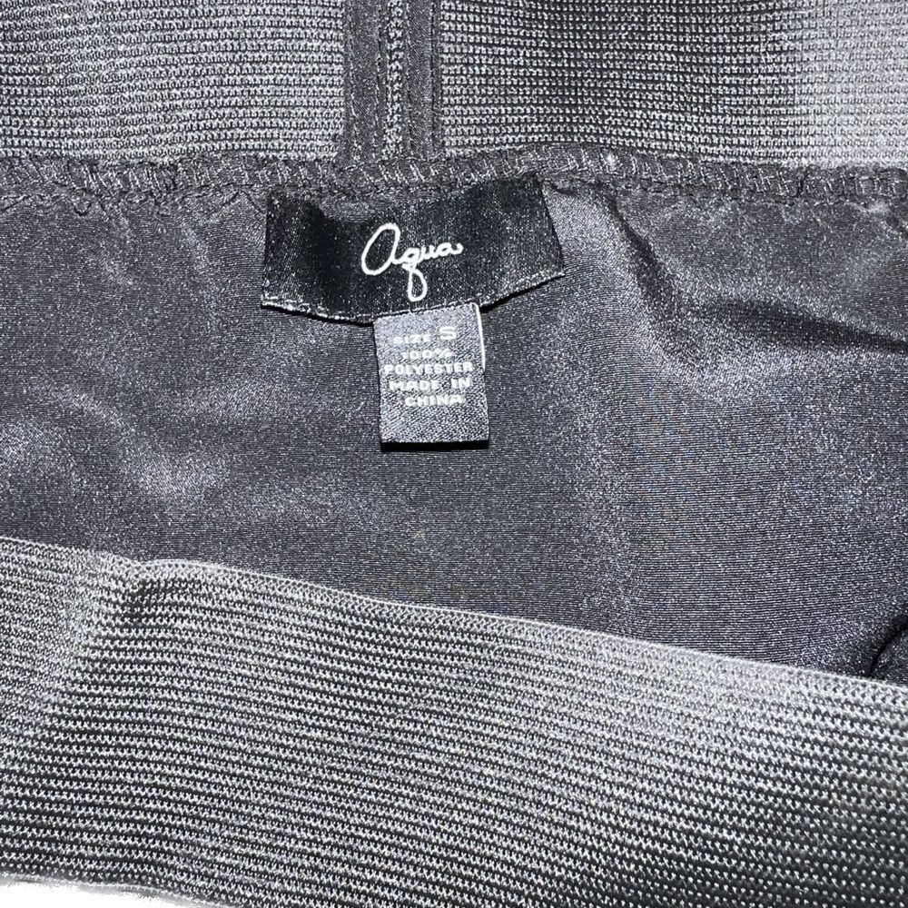 Aqua silky feel ruffled black miniskirt! Worn 1x! - Picture 3 of 5